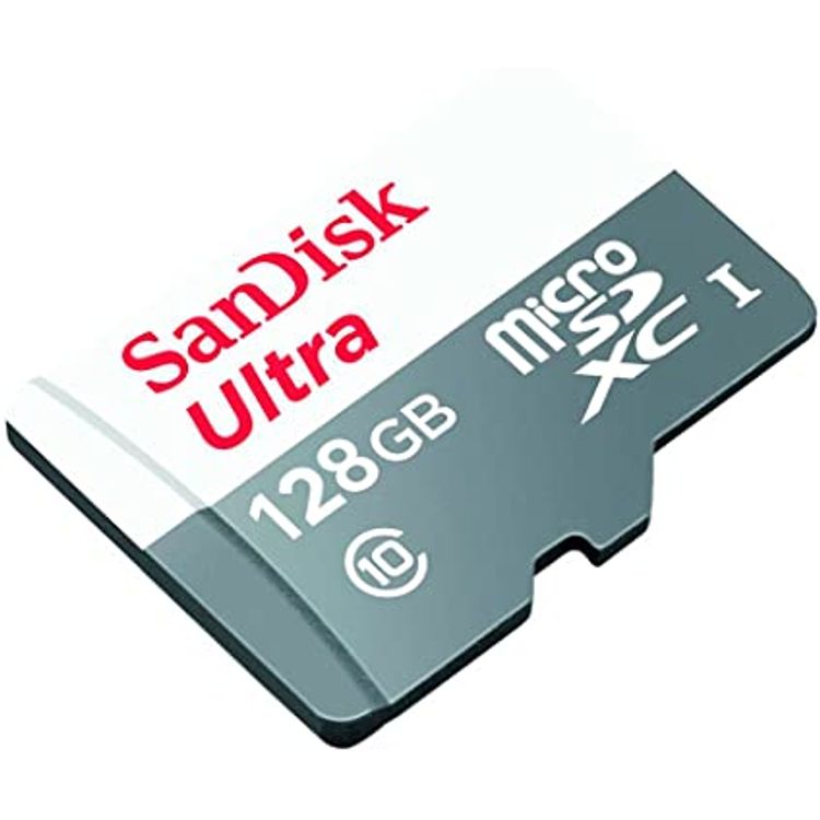 SanDisk Ultra microSDXC 128GB 100MB/s SDSQUNR 128G GN6MN, Micro Memory Card - Grey