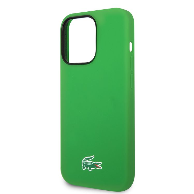 Lacoste iPhone 15 Pro For HC Magsafe Silicone Croc Logo - Green