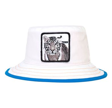 قبعة دلو Goorin Bros Tigre Libre للجنسين - أبيض