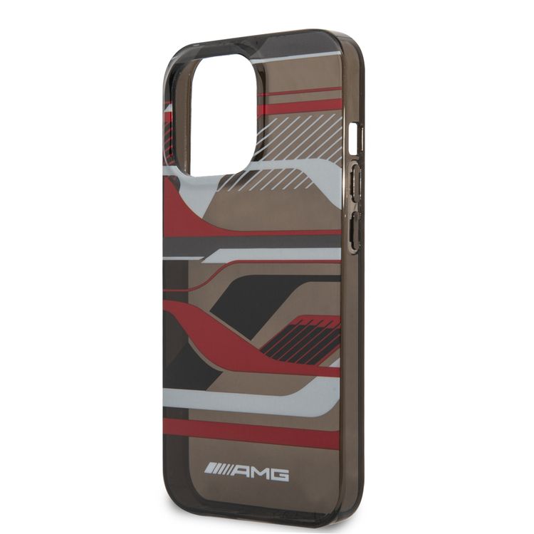 جراب صلب AMG PC / TPU شفاف متوافق مع ايفون 13 برو 6.1 "- جرافيك