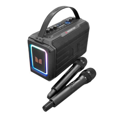 Monster Adventurer 1000 Portable Bluetooth Speaker with 2 Microphones , 10m Transmission Range, Bluetooth Version 5.3, Up to 5.5 Hours Playtime, 4000mAh Battery Capacity - Black