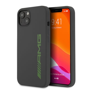 CG MOBILE AMG Liquid Silicone Case with Big Logo Compatible for iPhone 13 Pro Max (6.7") Easy Access to All Ports, Shock-Absorption, Anti-Scratch, & Drop Protection Back Cover Suitable with Wireless Charging Officially Licensed