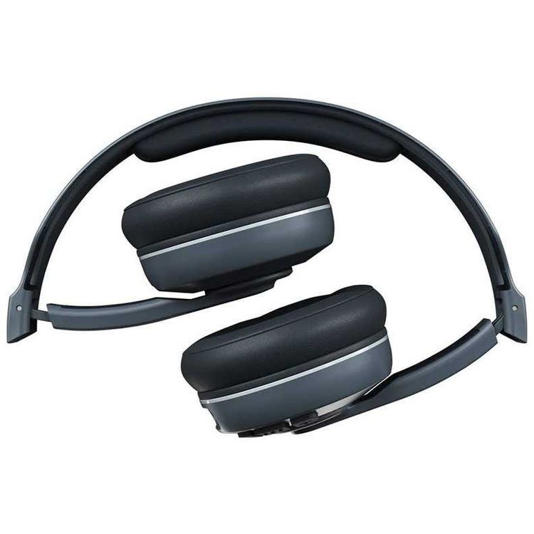 Skullcandy Cassette Wireless Bluetooth On-Ear Headphones with Microphone, Call, Track & Volume Control, 22-hours Battery Life, Flat-Folding & Collapsible Headset, Durable Metal