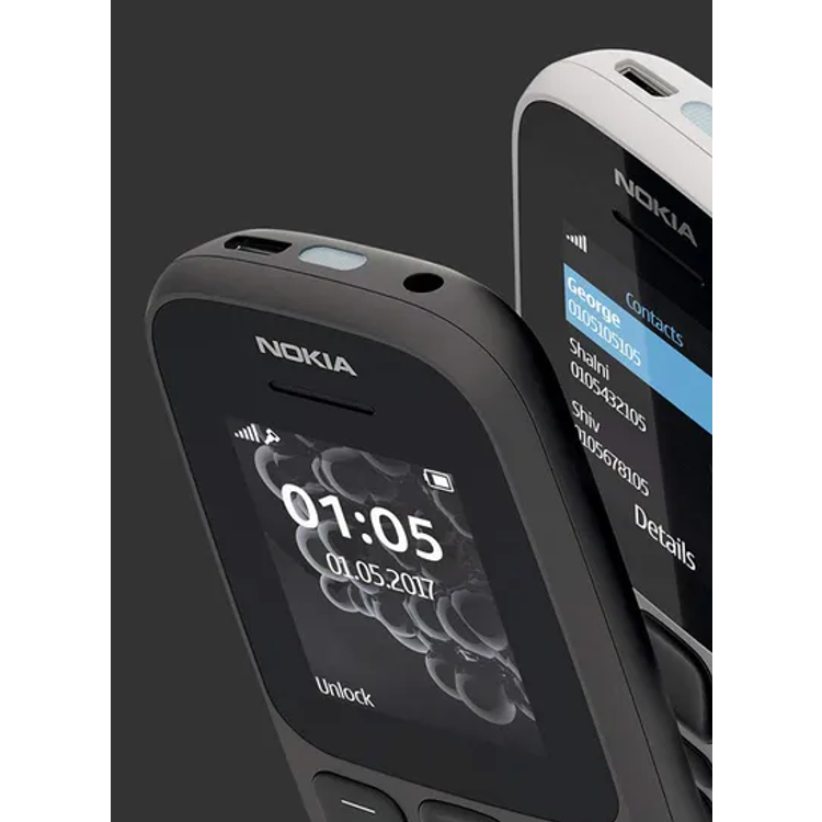 Nokia 105 Mobile Phone, 8 GB Single SIM- White