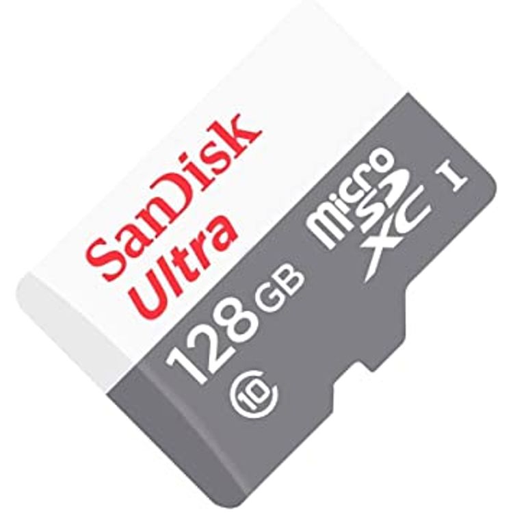 SanDisk Ultra microSDXC 128GB 100MB/s SDSQUNR 128G GN6MN, Micro Memory Card - Grey