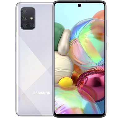 Samsung Galaxy A51 Smartphone Dual SIM 4G LTE 6GB RAM /  128 GB, Ultra High-Resolution Quad Camera, 4K Video, Exynos Chipset, 4000 mAh All Day Battery, LED flash, panorama, HDR Camera - Silver