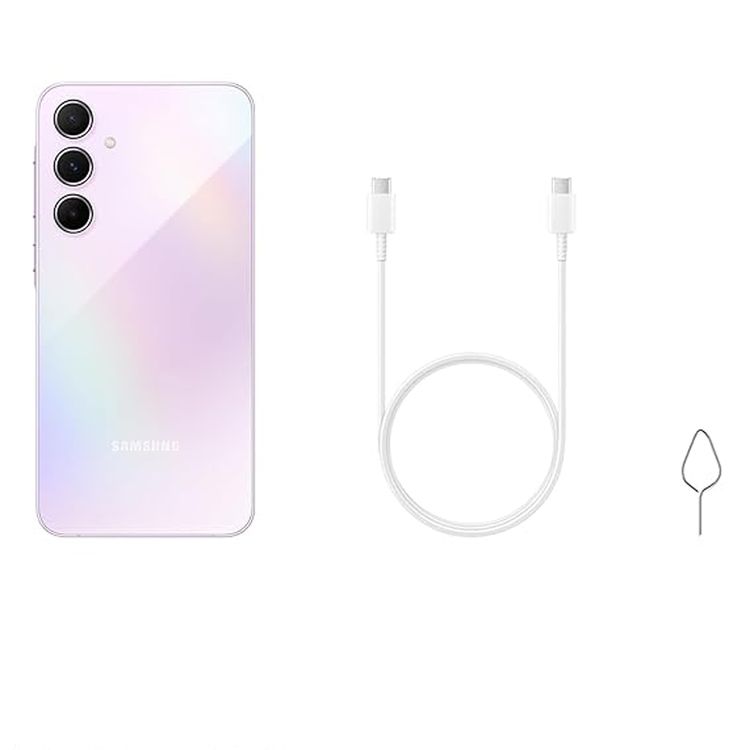 هاتف ذكي Samsung Galaxy A55 5G إصدار TRA، ذاكرة وصول عشوائي 8 جيجا بايت، سعة تخزين 128 جيجا بايت، هاتف Android 5G، 2024 - بنفسجي أرجواني