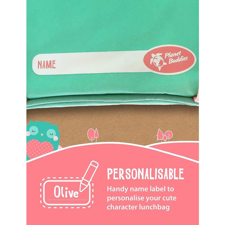 PLANET BUDDIES LUNCH BACKPACK - GREEN/PINK