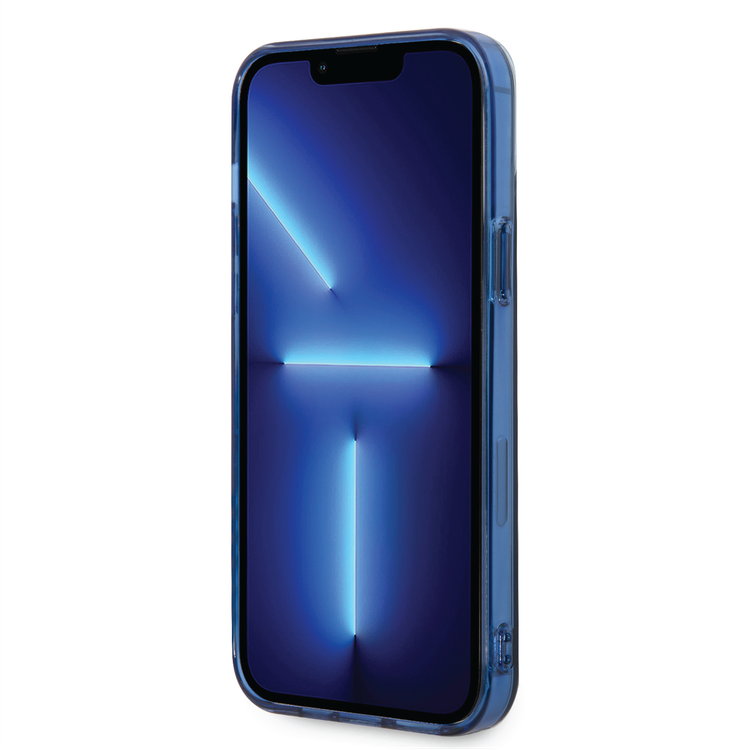 Mercedes-Benz Double Layer PC/TPU Case with Large Star Pattern iPhone 14 Plus Compatibility - Black / Blue