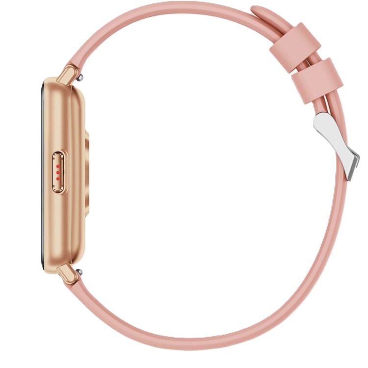 ساعة سويس ميليتاري راين الذكية بشاشة IPS مقاس 1.45 بوصة، عمر البطارية 10 أيام، تدعم اللغة الإنجليزية والعربية، تعمل بنظامي التشغيل iOS 11 وAndroid 5، مقاومة للماء - وردي