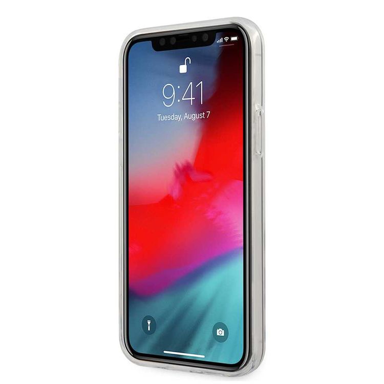 سي جي موبايل غيس PC/TPU جراب هاتف بطباعة الدنيم متوافق مع ايفون 12 / 12 برو (6.1 بوصة) جراب هاتف مناسب مع شواحن لاسلكية مرخصة رسميًا - أزرق داكن