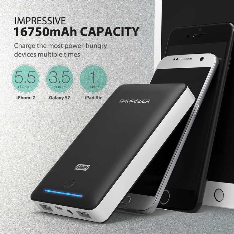 Power bank RAVPower RP-PB19-BK Power Bank 16750mAh - Black