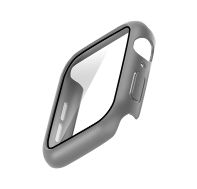 جراب واقي شاشة فيفا مدريد فينو متوافق مع ساعة ابل ، جراب واقٍ كامل من ممتص الصدمات ، جراب بديل ماص للصدمات ومضاد للخدش متوافق مع 42 / 44 ملم -رمادي-