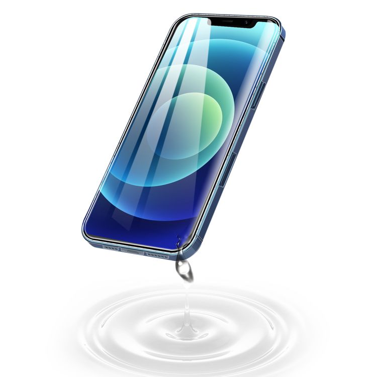 واقي شاشة  من غرين 360 درجة زيرو سينس نانو عالي الدقة من مادة بولي يوريثان الحراري متوافق مع ايفون 12 برو ماكس (6.7 بوصة) ، مضاد لبصمات الأصابع ، مقاوم للصدمات ومقاوم للصدمات وممتص، واقي خلفي - شفاف