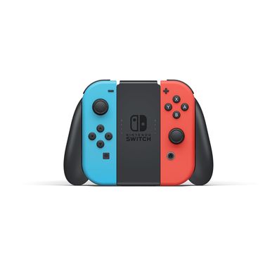 جهاز Nintendo Switch (موديل OLED) - Joy Con باللون الأحمر النيون والأزرق النيون
