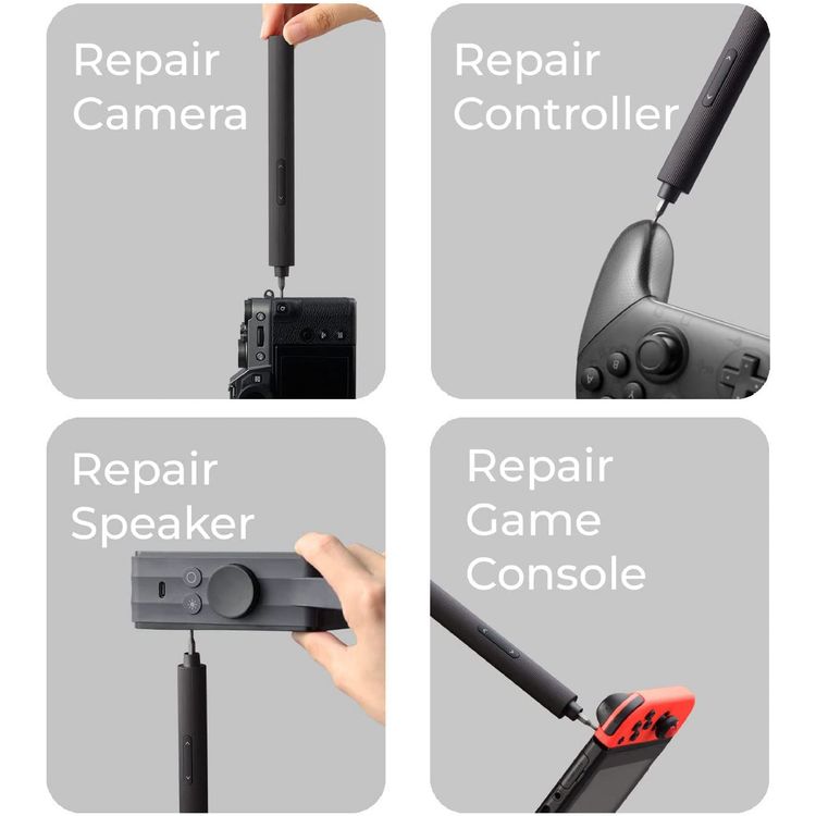 Powerology 25 in 1 Electric Screwdriver Set with Aluminum Alloy - Grey