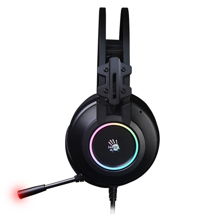 Bloody G528C Gaming Headset 7.1 Virtual Sound with Environmental Noise Cancellation, Omni-Directional Mic. Auto-Adjusting Headband, Tangle-Free Cable - Black