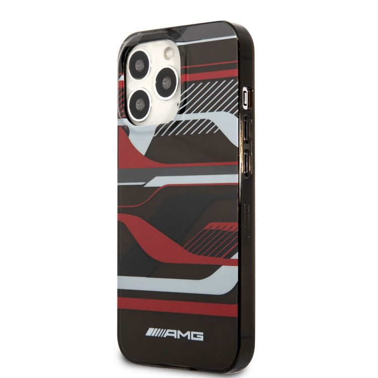 AMG AMHCP13X2EBOO PC/TPE Hard Case Compatible with iPhone 13 Pro Max - Orange/Black