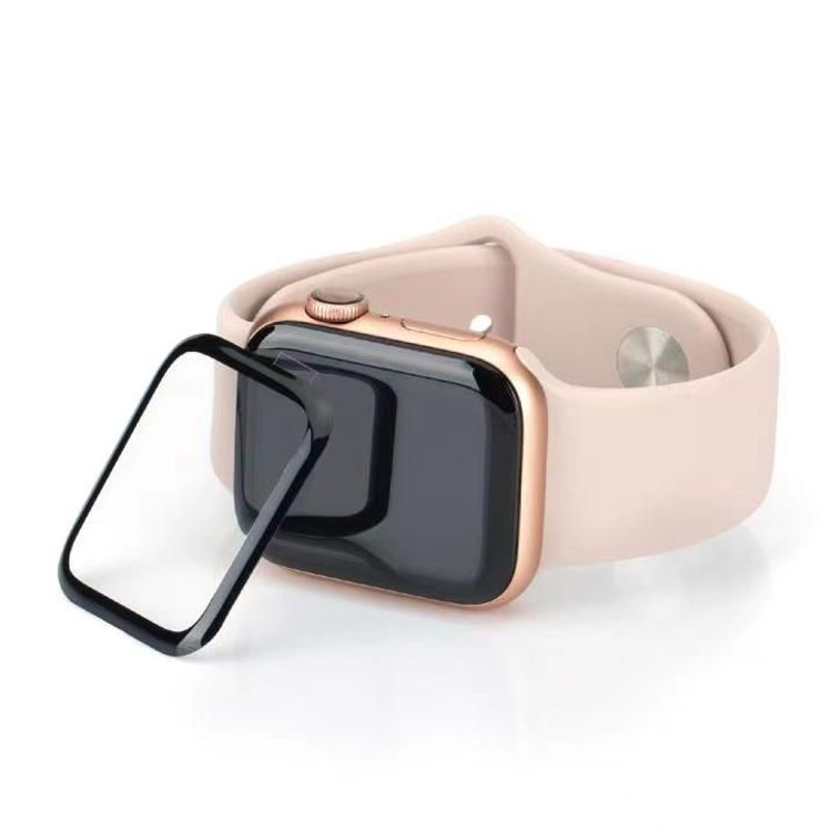 Green Lion 3D AG Matte Glass Screen Protector 40mm for Apple Watch 4/5, Full Protective Bumper Cover Case, Shock Absorbent & Anti-Scratch Replacement Case - Clear