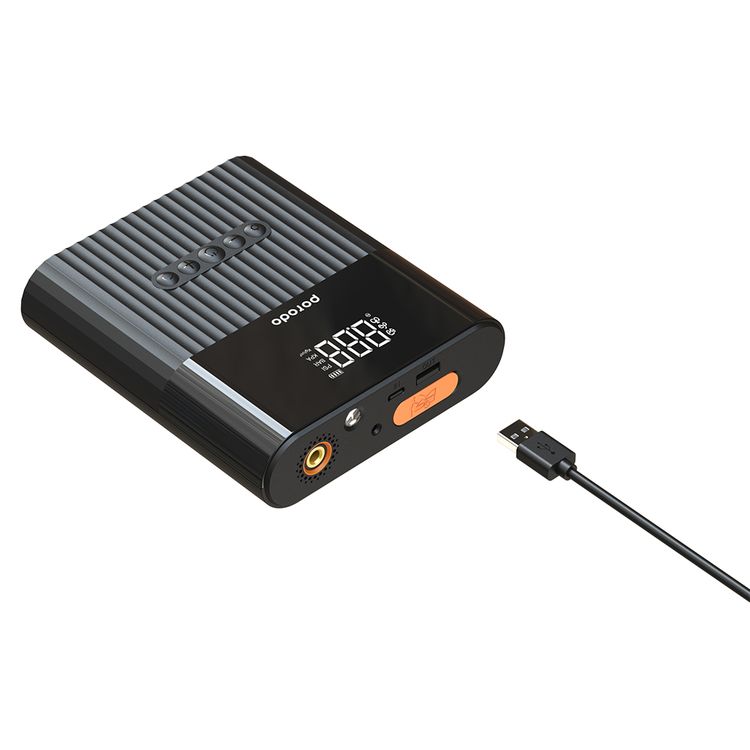 Porodo Multi Function 8800mAh Jump Starter and Air Pump - Black