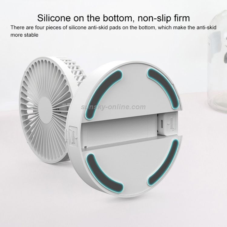 مروحة مرآة قابلة للطي A3 بقدرة 4500 مللي أمبير - أبيض