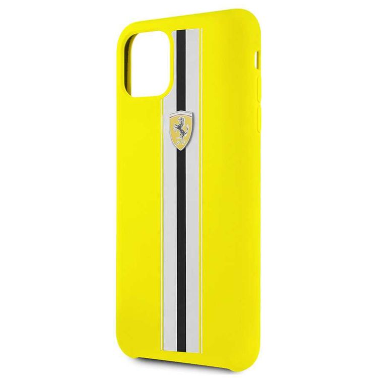 CG MOBILE Silicone Phone Case On Track & Stripes Compatible for iPhone 11 Pro Max (6.5") Drop Protection Mobile Case Officially Licensed - Yellow