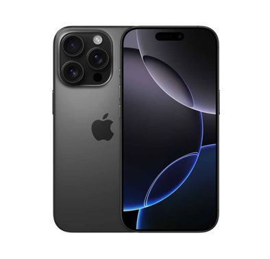 Apple iPhone 16 Pro with 128GB Capacity & Dual SIM, 6.3‑inch Screen Size, USB-C Connector Type, 6‑Core CPU, 6‑Core GPU, 5G Network Technology, Splash, Water & Dust Resistant, International Version - Black Titanium