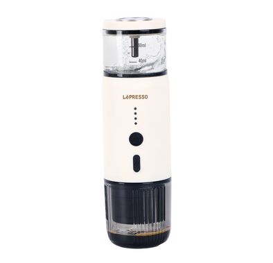  LePresso Portable Espresso Machine,  Food Grade Stainless Steel, 2500mAh x3 Battery Capacity, 80mL Water Tank Capacity - White