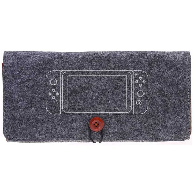 AhaStyle Carrying Case Compatible for Nintendo Switch, Portable Travel Carrying Bag Ultra Slim Professional Protective Felt Bag with 5 Game Cartridges Holders, Perfect Storage