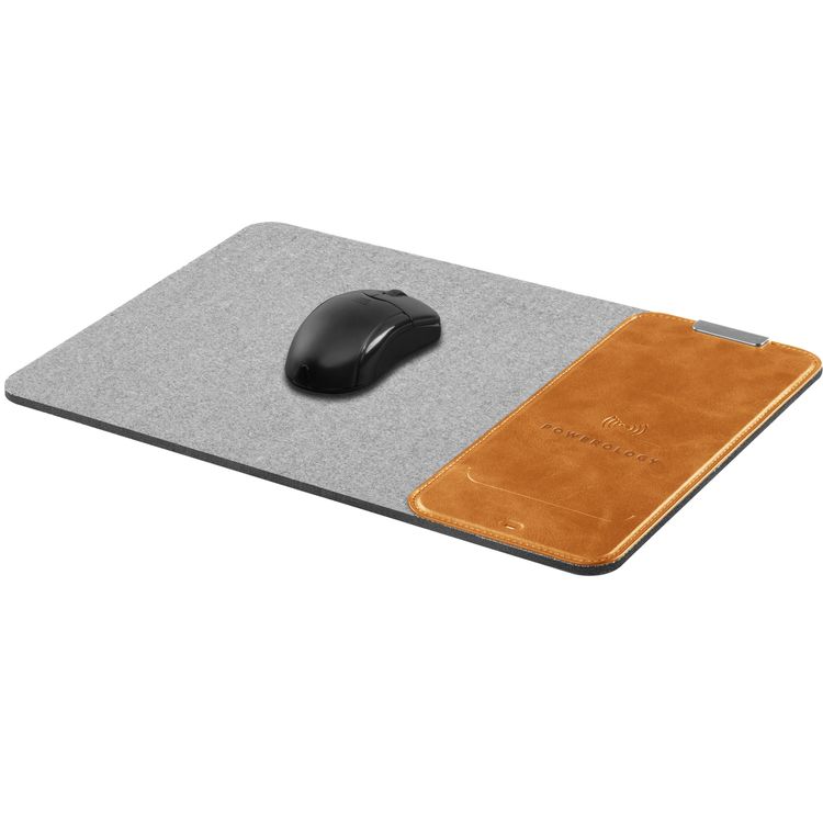 Powerology Rolled Up Qi Wireless Charging Mouse Pad 15W, Case-Friendly, Fast Wireless Charging Mouse Mat Compatible for 12/12 Pro/12 Pro Max/11/11 Pro/11 Pro Max