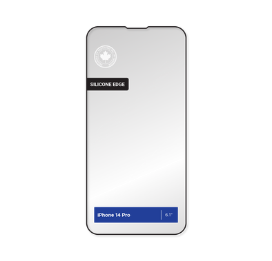 واقٍ شاشة مقوى مضاد للكهرباء الساكنة من Levelo، حافة سيليكون شفافة، توافق مع iPhone 14 Pro - شفاف