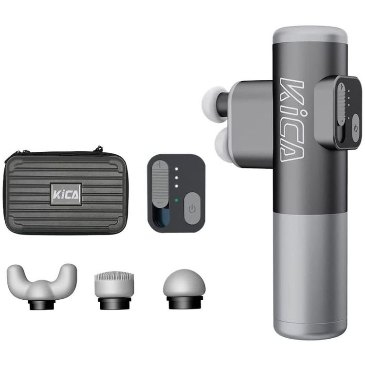 Kica 3 Massage Device with Multiple Modes, Noise Reduction, Type-C Charging Port, 2200mAh Battery, 10mm Stroke, 20 Hours Battery Life, 2600 RPM Speed - Gray