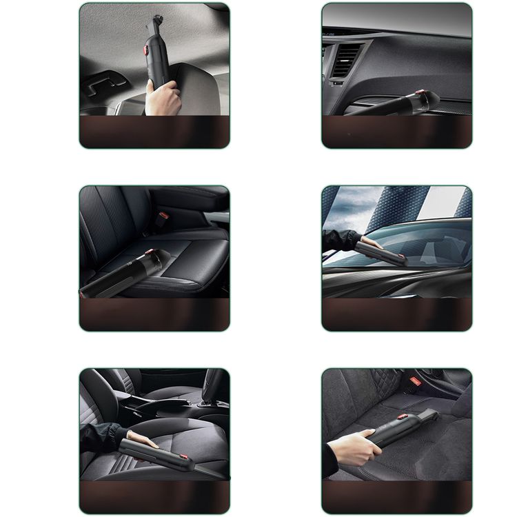 مكنسة كهربائية محمولة لاسلكية للسيارة بقدرة 65 وات 100 مل ، شفط قوي للغاية 6000باسكال ، ضوضاء منخفضة ، عمر بطارية طويل للغاية ، مكنسة كهربائية صغيرة محمولة وخفيفة الوزن مناسبة للمنزل والسيارة