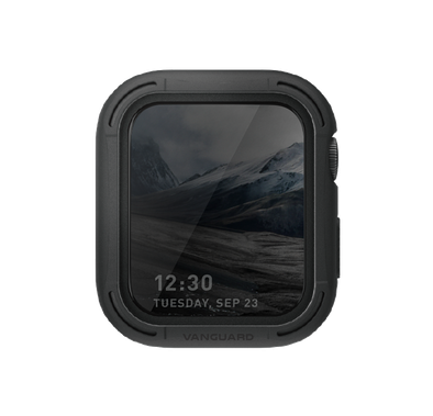 جراب واقي شاشة من فيفا مدريد فانجارد ستافيا متوافق مع ساعة ابل ، جراب واقٍ كامل من المصد ، جراب بديل مقاوم للصدمات ومضاد للخدش مقاس 42/44 مم اسود