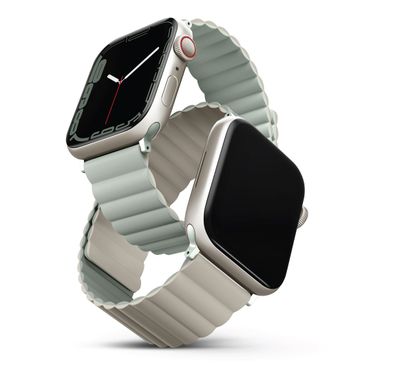 Uniq Revix Reversible Magnetic Strap for Apple Watch - Sage/Beige
