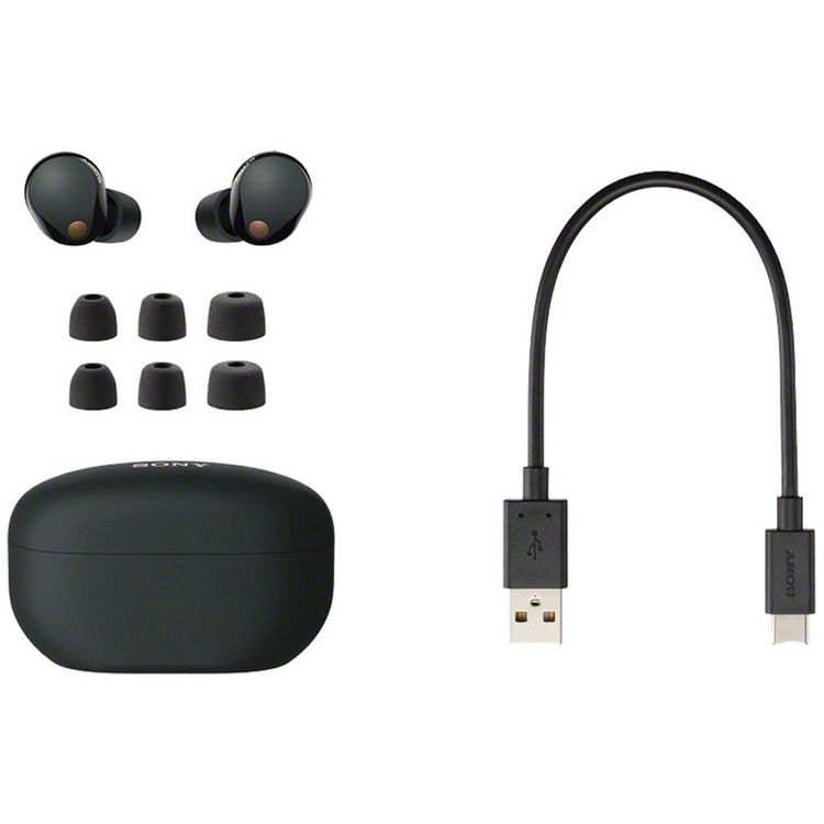 سماعات أذن لاسلكية بخاصية إلغاء الضوضاء من سوني WF-1000XM5 - أسود