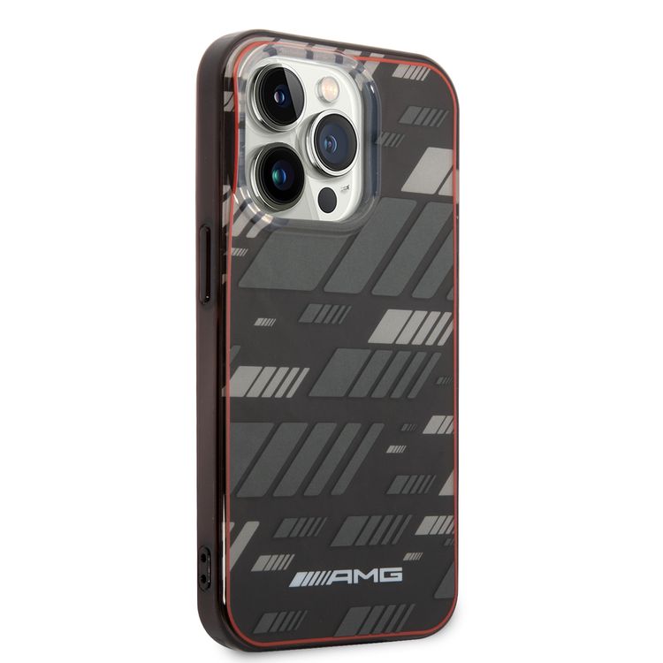 AMG Transparent Double Layer Case Expressive Graphic Design iPhone 14 Pro Max Compatibility - Black