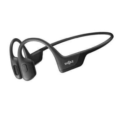 سماعة رأس رياضية Shokz OpenRun Pro مع عمر بطارية يصل إلى 10 ساعات وكابل شحن مغناطيسي وميكروفونات مزدوجة مضادة للضوضاء وملاءمة آمنة - أسود