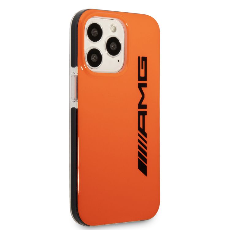 جراب AMG AMHCP13L2EBOO PC/TPE الصلب متوافق مع iPhone 13 Pro 6.1 بوصة - برتقالي/أسود