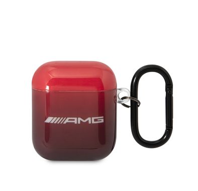 AMG Airpods حالة شفافة 1/2 - أحمر