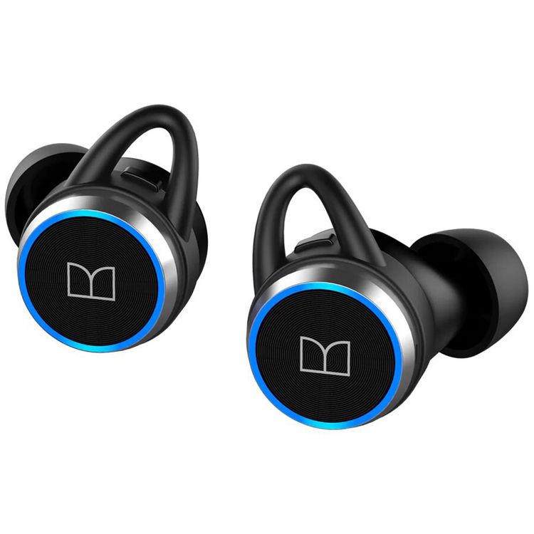 Monster Clarity 101 AirLinks Wireless Earbuds, Bluetooth Version 5.0, Type-C Charging Port, 360° Rotatable Charging Case, Touch Control, 60 Hours Battery Life - Black