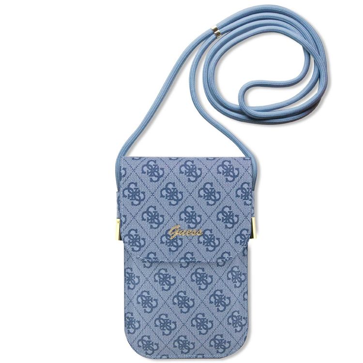 Guess 4G Cord Script Wallet Bag - Blue