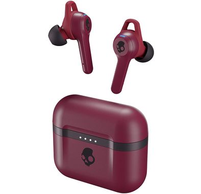 Skullcandy Indy Evo True Wireless In-Ear Earphones with Call, 30-hours Battery Life + Rapid Charge, IP55 Sweat, Water and Dust Resistant, 3 EQ Modes (Music, Movie, Podcast) - Deep Red