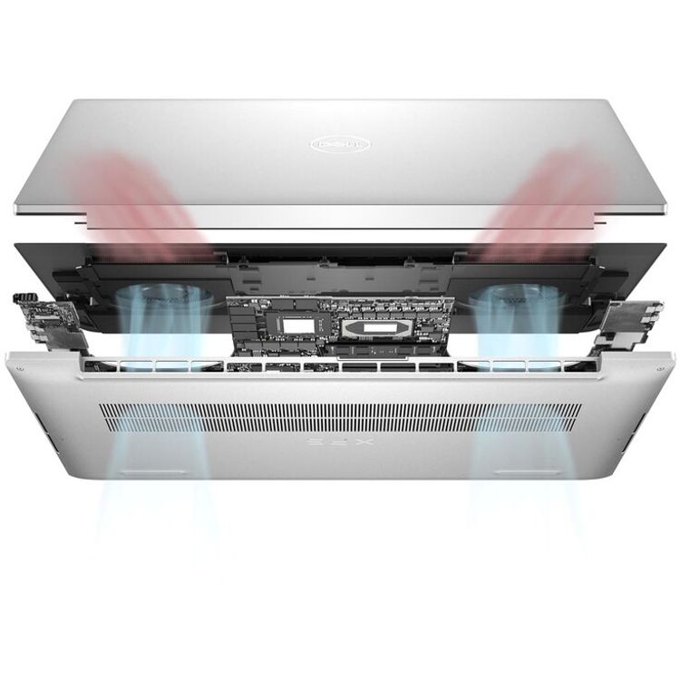 كمبيوتر محمول Dell XPS 17 9720 يعمل بنظام Windows 11 - فضي بلاتيني