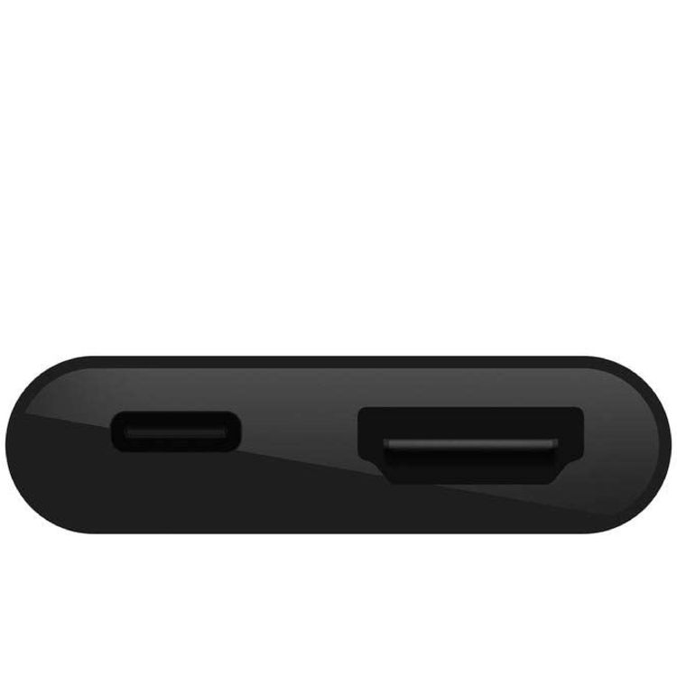 Belkin USB-C إلى HDMI + محول الشحن - أسود