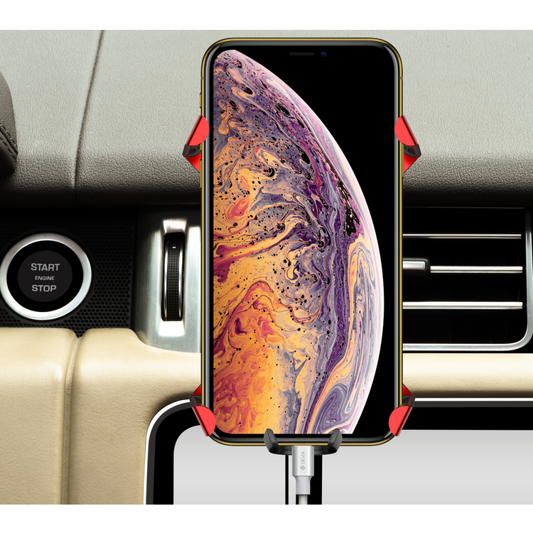 Devia Spider Gravity Car Air Vent Phone Holder - Black