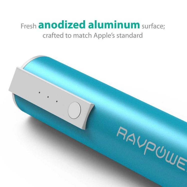 RAVPower 3350mAh Luster Portable Charger - Blue