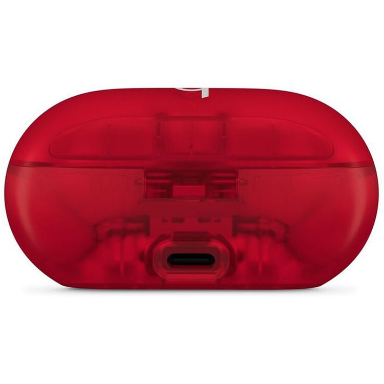 Beats Solo Buds True Wireless Earbuds, Built-in Microphone, USB-C Charging Interface, 18 Hours Battery Life - Transparent / Red