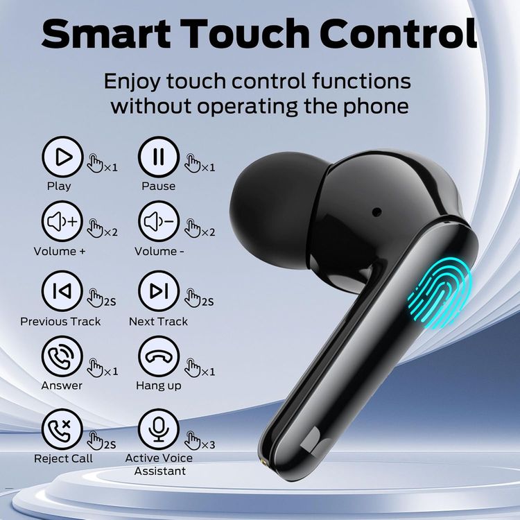 Monster N-Lite 203 AirLinks Wireless Earbuds, Bluetooth Version 5.3, 10m Transmission Distance, Type-C Charging Port, 2 Hours Charging Time - Black