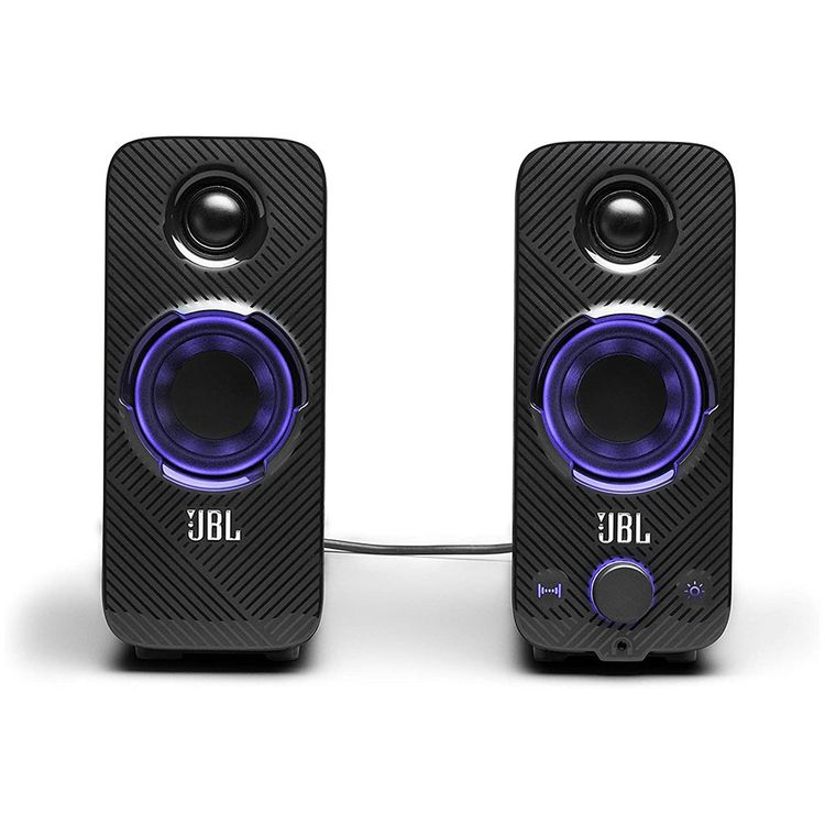 JBL QuantumDuo Portable Bluetooth Speaker with Dolby Audio & Customizable Lights, Quantum Surround Sound, Intuitive Controls, PC Speakers - Black